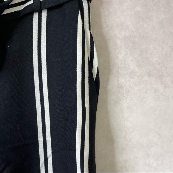 Maje Synthetic Pakila High-rise Striped Woven Wide-leg Trousers Black 34 US XS - Picture 5 of 12
